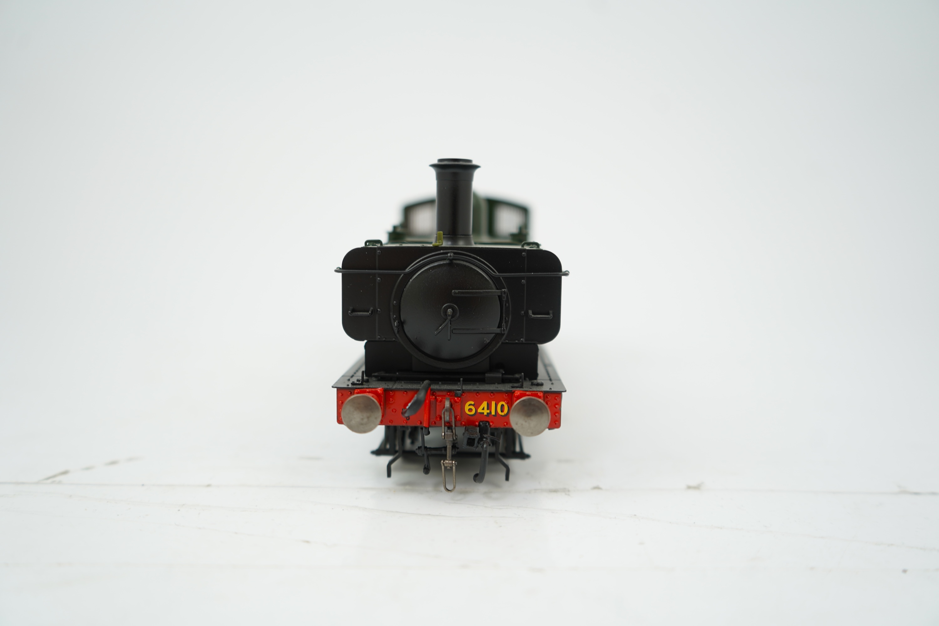 An 0 Gauge ‘Super O’, made in China, model of GWR Class 64xx, 6410, 0-6-0T locomotive, powered for two rail operation.